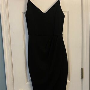 Lulu's Classic Black Midi Dress